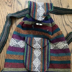 Drawstring backpack. Bought in Mexico!